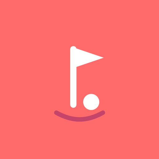 PingAces master app icon — white flagstick on coral